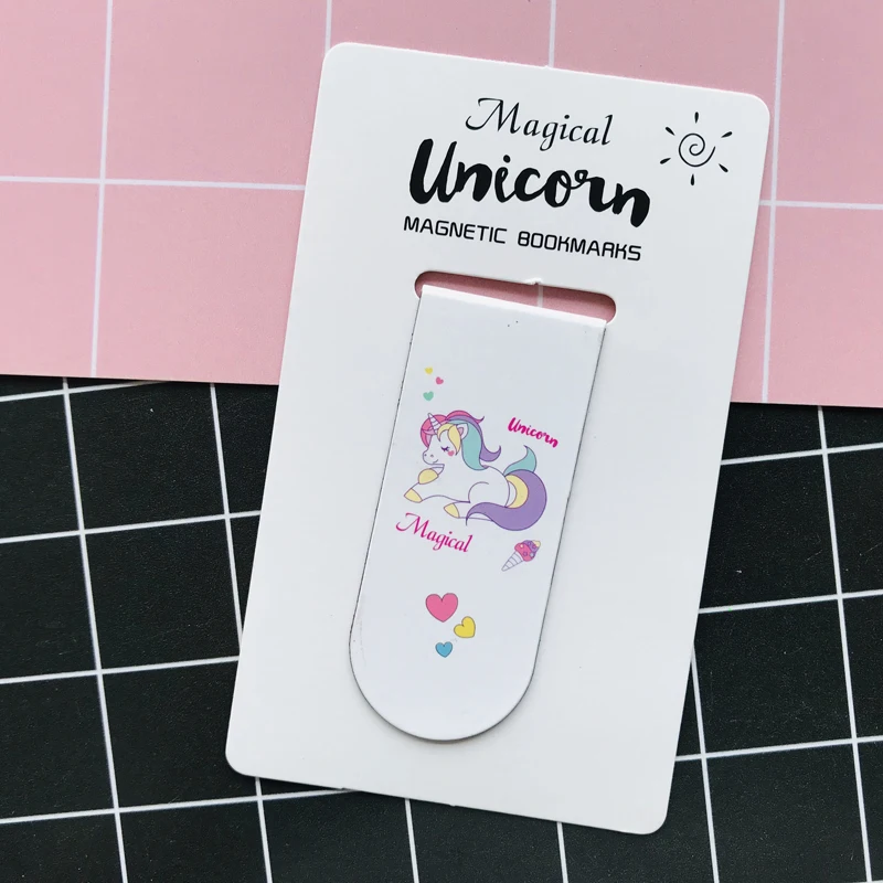1X Kawaii Волшебный Единорог Закладка на магните пометка страницы студенческие