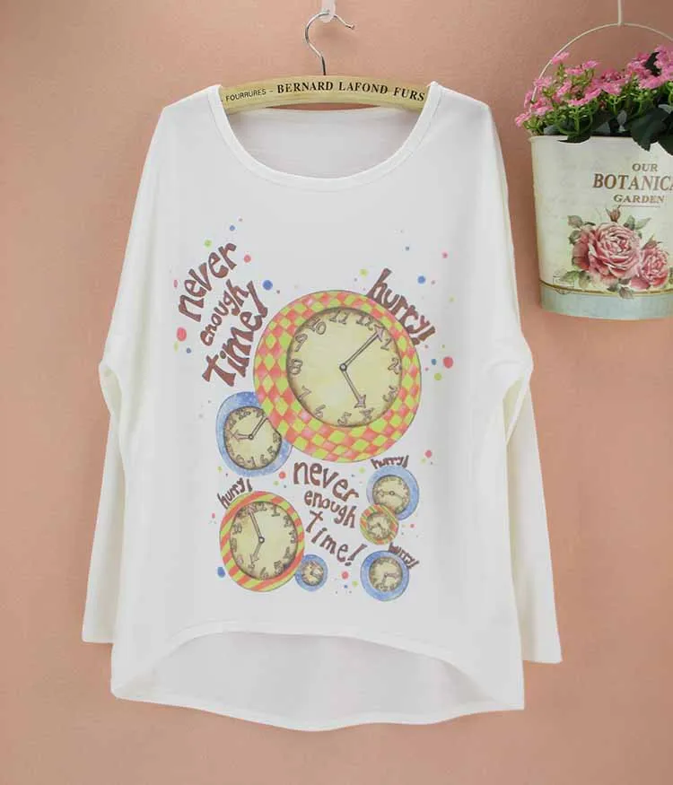Женская футболка с длинным рукавом принтом|printed top|top teeswomen long sleeve t-shirt |