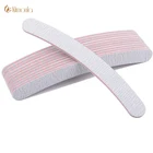 Пилка для ногтей, 5 шт.лот, серая, 100180 зерен, изогнутые шлифовальные буферные блоки, полоски для полировки ногтей, инструменты для педикюра, маникюра, салона ногтей