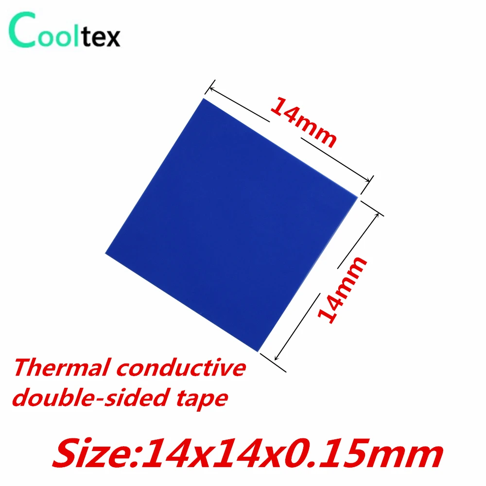 100 шт. термопроводящие двусторонние клейкие ленты 14x14x0 15 мм|thermal conductive|thermally conductive