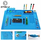 Теплоизоляционный силиконовый рабочий коврик, термостойкий изоляционный коврик для ремонта паяльной станции, платформа для обслуживания, магнитная подушка