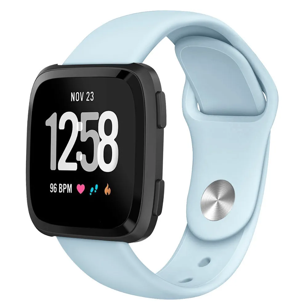 Light Blue Ремешок для Fitbit Versa, часы reverse с пряжкой, сменный Браслет для Fitbit Versa Lite, силиконовый ремешок, наручные часы - Цвет: Light Blue