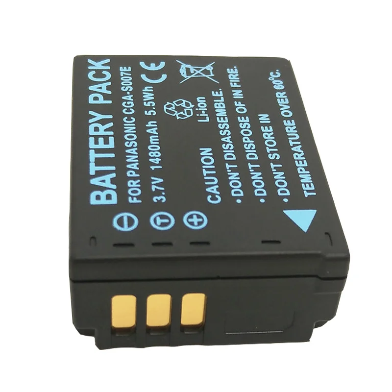 Laipuduo 1480mah 100% брендовая запасная батарея для фотоаппарата Panasonic CGA-S007E CGA-DU07 CGA-DU12 TZ2