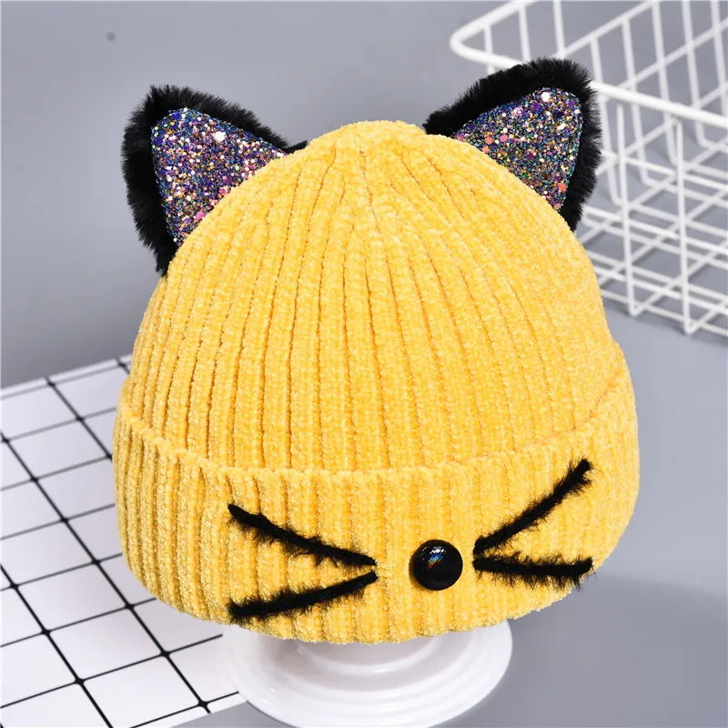 6 цветов зимняя детская шапка Теплая Зимняя шерстяная для малышей вязаная