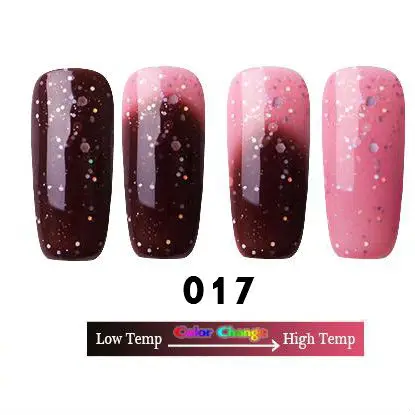 017 LULAA, 18 цветов, Термальный Гель-лак для ногтей, меняющий температуру, отмачивается, УФ-Гель-лак хамелеон, светодиодный Гель-лак для ногтей - Цвет: 017