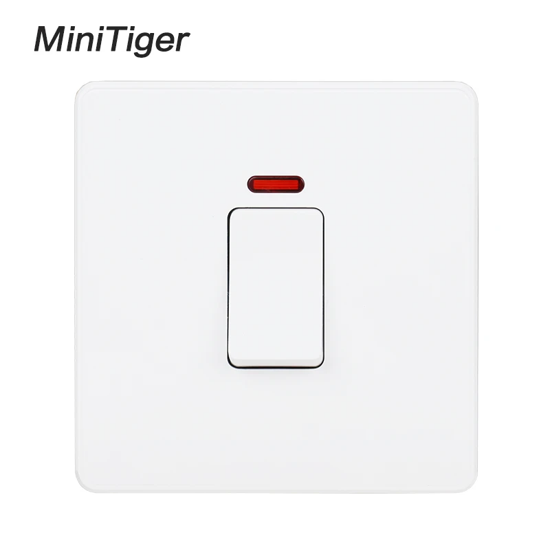 Minitiger UK standard 20A/45A переключатель водонагревателя с неоновым светодиодный
