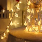 Лидер продаж, гирлянда с лампочками в виде хрустальных шариков с питанием от батарейки AA, 3 м, 20 светодиодов, светодиодные рождественские украшения, уличные гирлянды для праздника, свадьбы