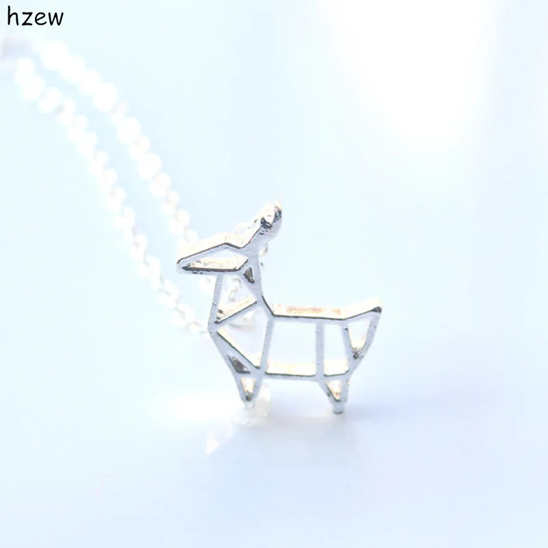 Hzew милые животные женщины кулон ожерелье ювелирные изделия золото и серебро