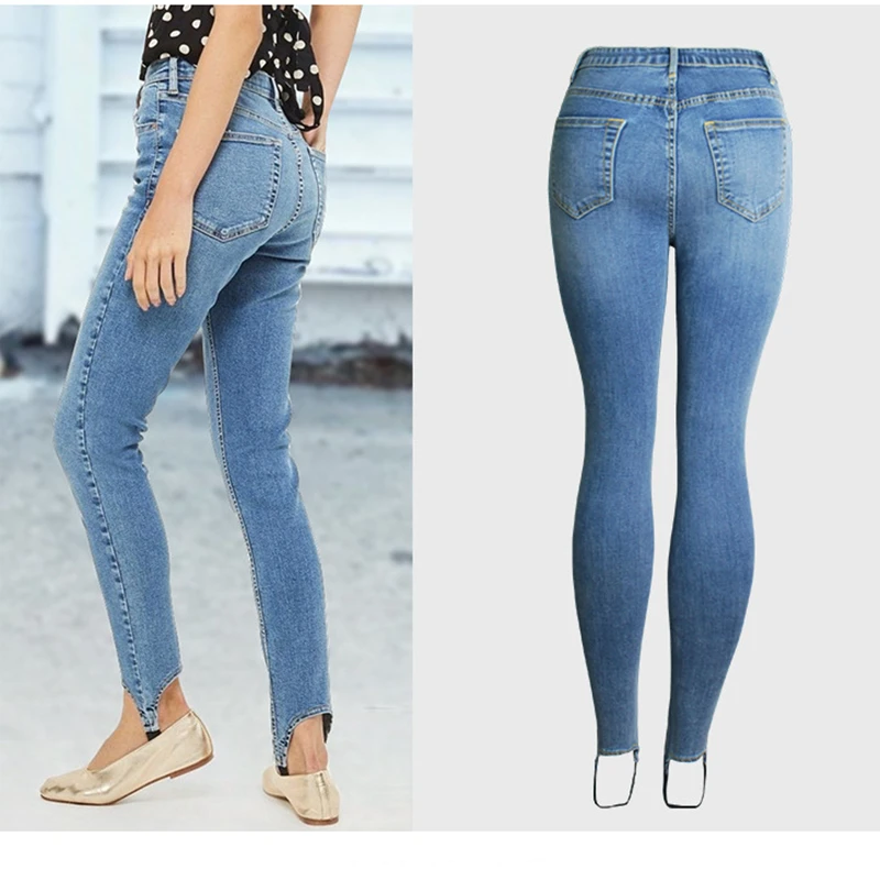 

Elastic skinny jeans woman high waist jeans women denim pants Stepping foot trousers spodnie damskie jeansy pantalones vaqueros
