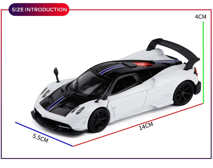Модель автомобиля Pagani Huayra BC 1/31 металлическая модель из металлического сплава