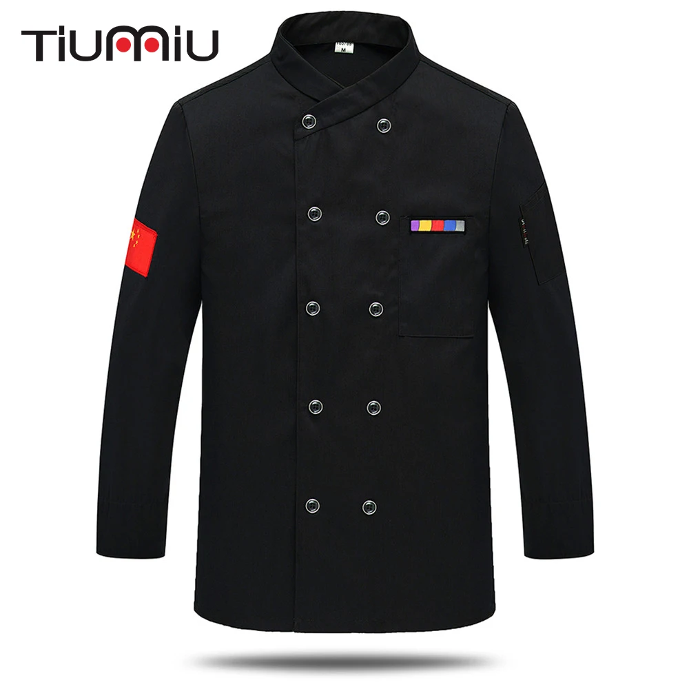 7 цветов, M-3XL, унисекс, китайский ресторан, шеф-повара, Рабочая форма для пекарни, кухни, рабочая одежда, одежда с длинным рукавом, дышащие поварские куртки