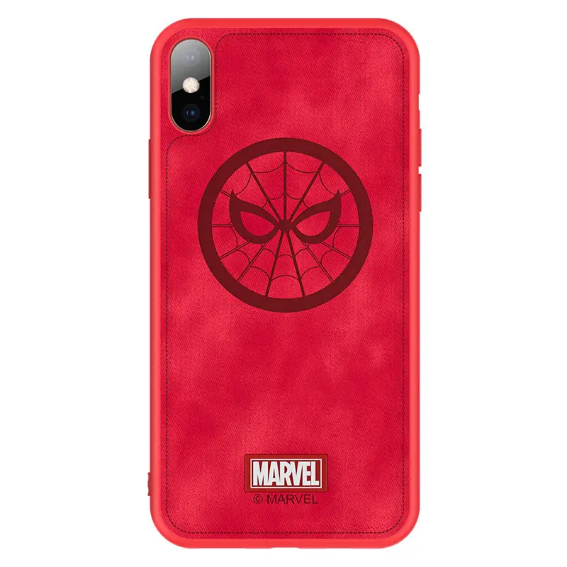 Spiderman Чехол для телефона Apple iphone 7 8 Plus X XR XS 11 Pro MAX Marvel Человек паук Капитан Америка противоударный тканевый чехол - Цвет: Spiderman