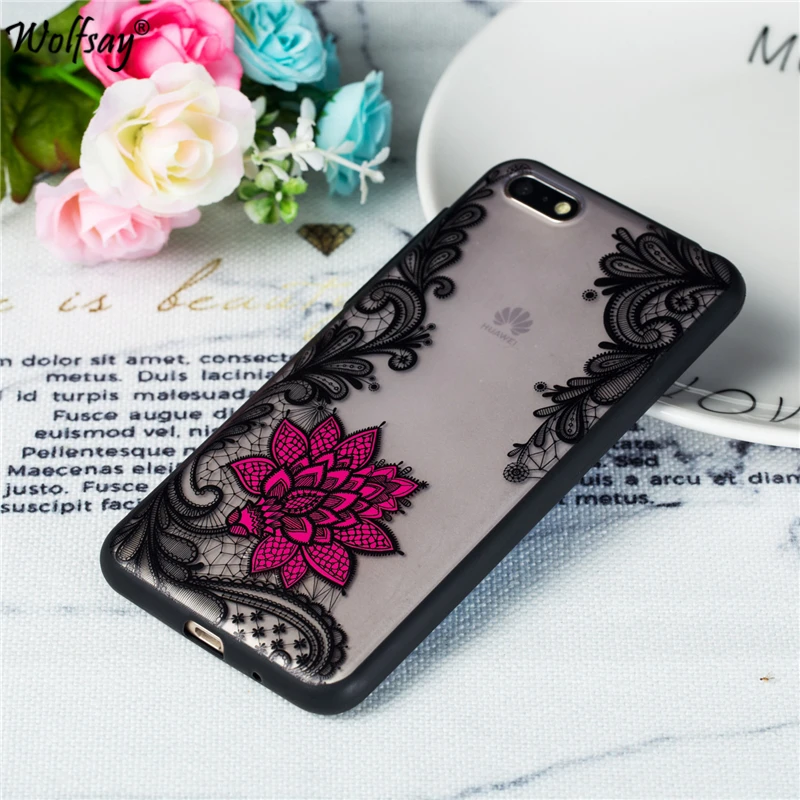 3D Flower Case For Huawei Y5 2018 5.45&quot Soft Silicone Edge Hard Back Cover Prime |