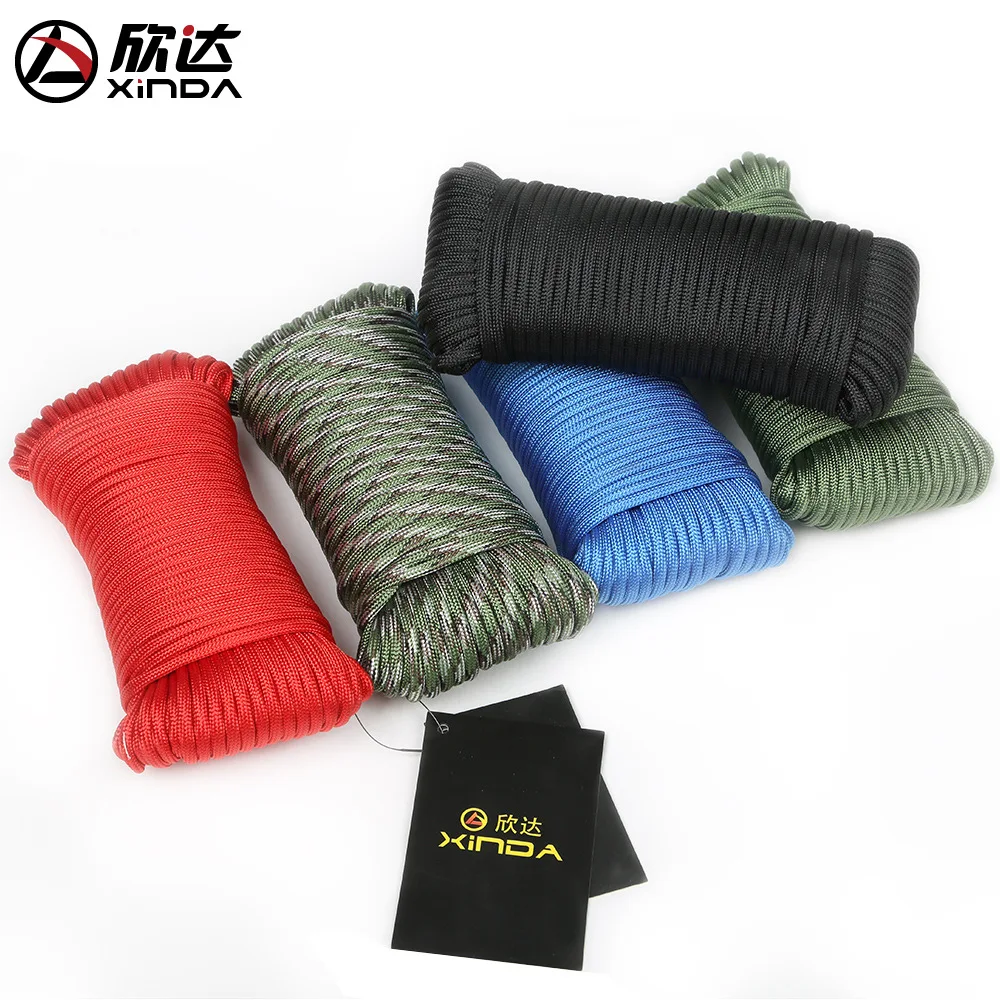 Xinda catch 9 core umbrella rope climbing rescue outdoor auxiliary equipment safety drop 31/ 50 meters | Спорт и развлечения