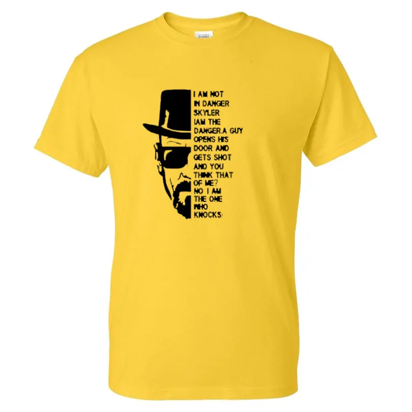 2019 summer men Cotton heisenberg casual short sleeve print O-Neck Short Sleeve Mens T Shirt Summer Male Slim Casual | Мужская одежда