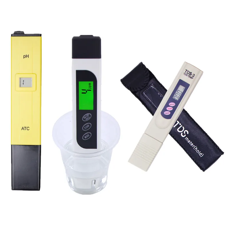 Портативный цифровой измеритель PH + Карманный тестер качества воды TDS метр EC