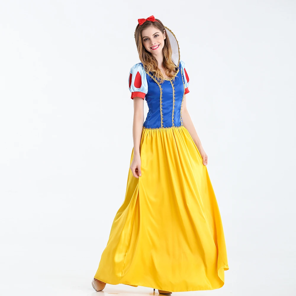 Костюм Белоснежки для взрослых; Fantasias Feminina; костюм принцессы для косплея; женский сексуальный костюм для ролевых игр на Хэллоуин