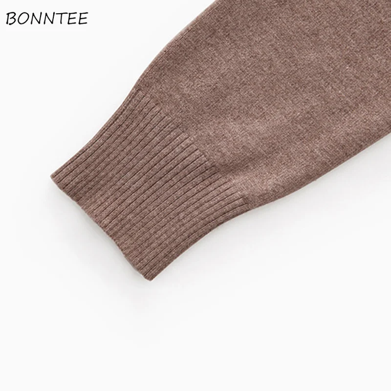 

Cardigans Women Solid Trendy Long Loose Knitted Cardigan Elegant Simple Female All-match Sweater Pockets Korean Sweet Womens