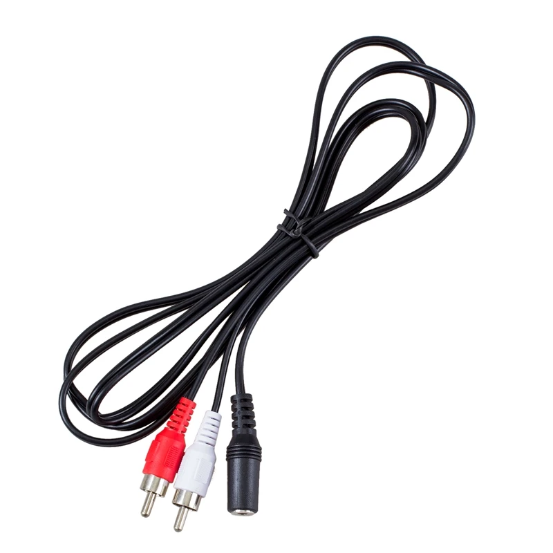 3 5 мм Женский до 2 RCA штекер аудиосигнала видео кабель 1 м|Кабели HDMI| |
