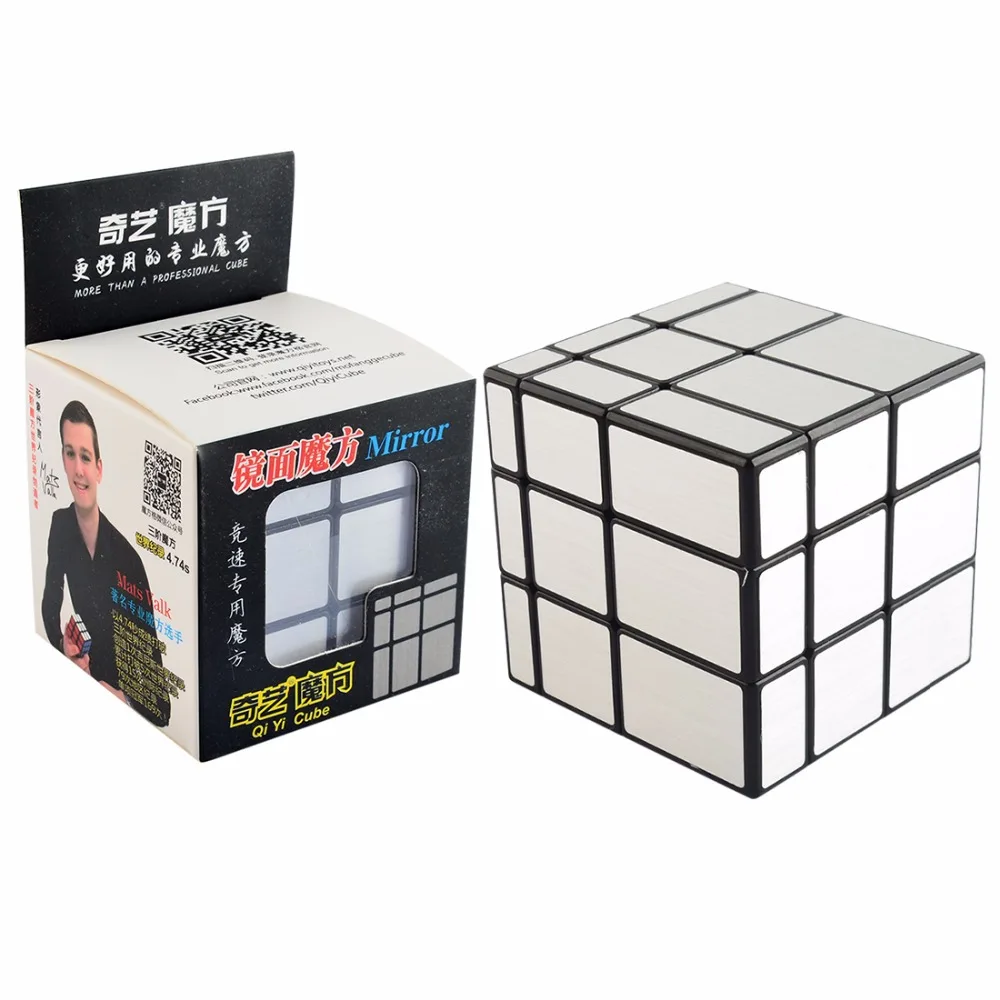 QIYI magic cube 3x3x3 Mirror sticker Cast Puzzle Cube 3*3*3 Magico Cubo Educational Toys For Children antistress | Игрушки и хобби