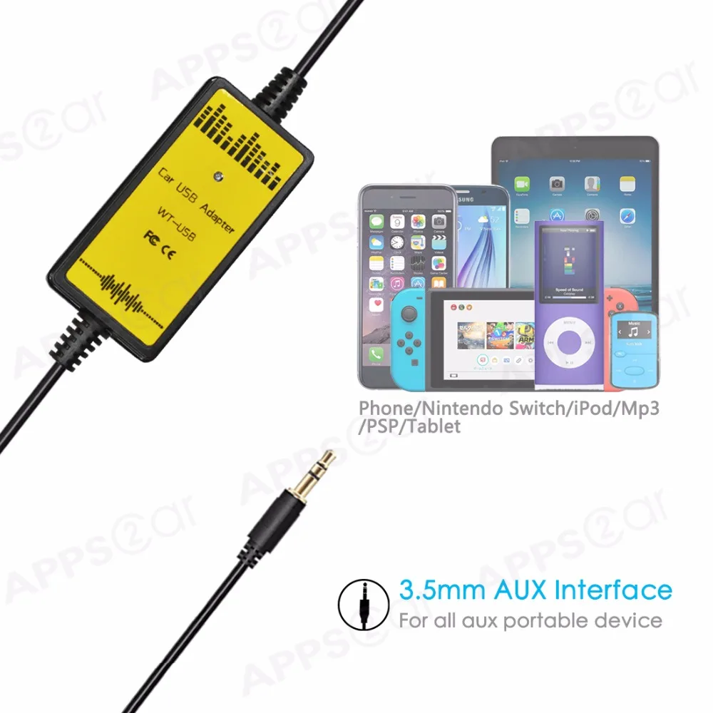 APPS2Car радио USB AUX интерфейс аудио Mp3 адаптер для CD Changer Honda Pilot 2006 2011|car radio mp3 aux|adapter