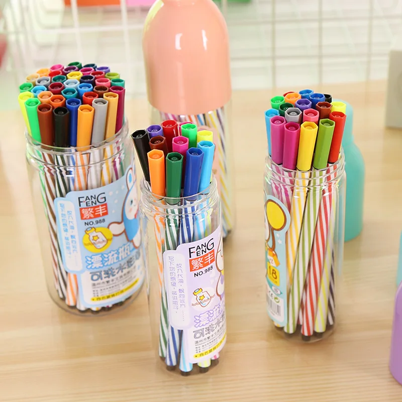 1set(12/18/24/36Pcs )Writing Magic Pens Water color Drawing Kid Painting Writing Mat Aquadoodle watercolor Pen school supply | Канцтовары