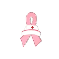 100pcs/lot multiple different style Rhinestone enamel pink breast cancer awareness Enamel Ribbon Brooch pin/lapel pin