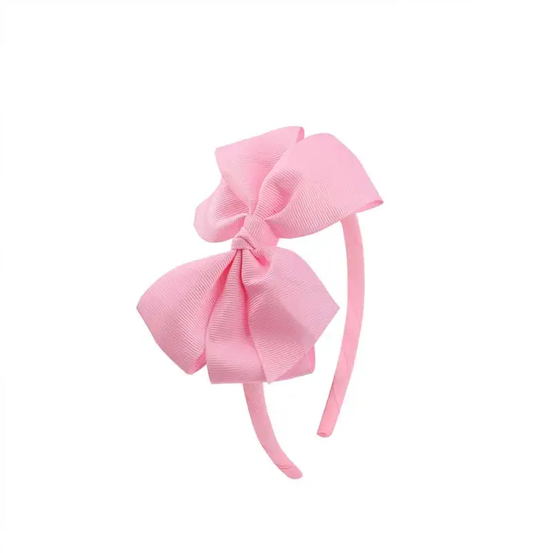 Pink C Новинка, 98 цветов, повязка для волос с бантом для девочек, детская цельная повязка для волос с корсажной лентой ручной работы, аксессуары для волос в горошек, головной убор - Цвет: Pink C