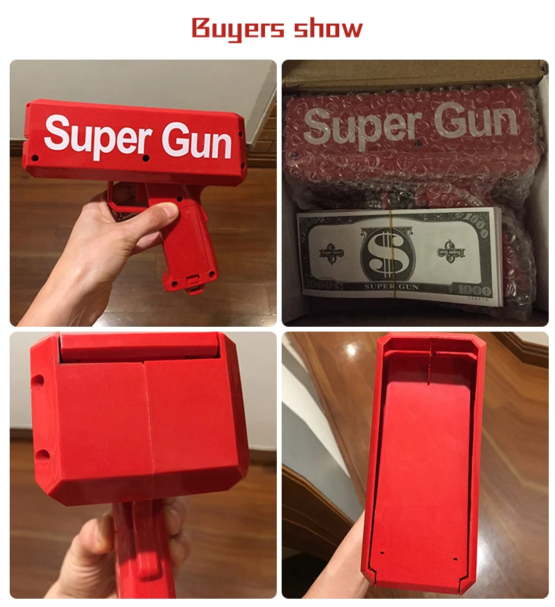 Пистолет для денег Make It Rain красная игрушка рождественский подарок вечерние