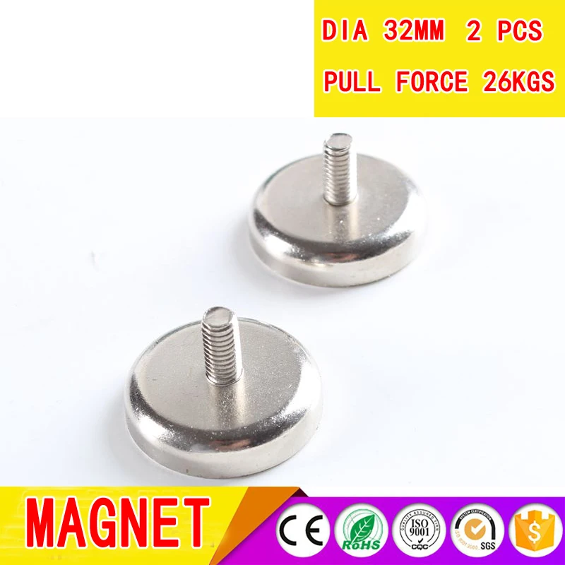 Постоянный неодимовый магнит со стандартной резьбой вытягивающая сила