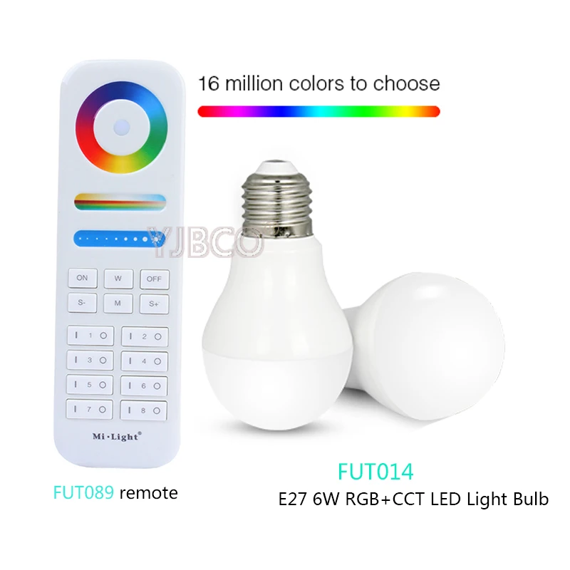 Светодиодный светильник Miboxer 5 Вт 6 9 12 E14 E27 Smart RGB CCT ЛАМПА Blub 2 4 ГГц с дистанционным