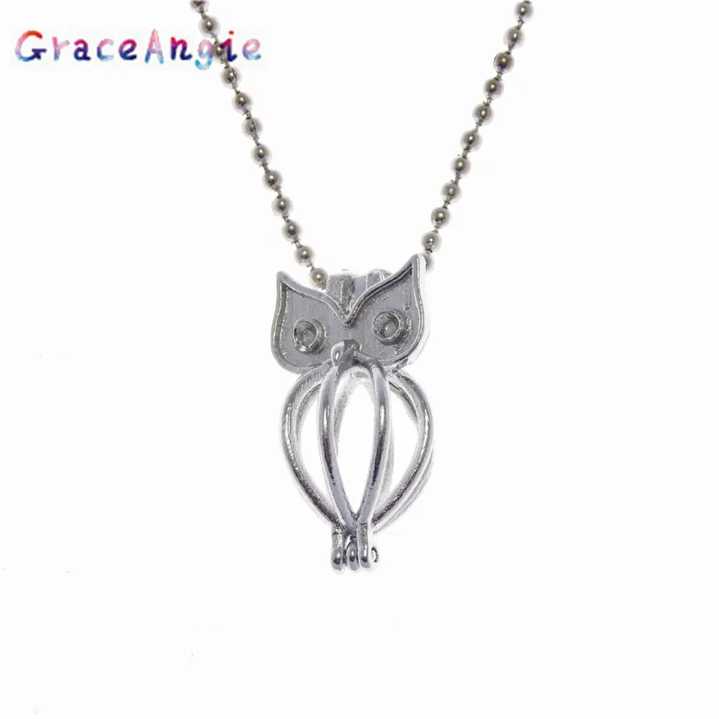 Грациозные бусины клетка медальон может быть открыт фазовый ящик кулон ожерелье