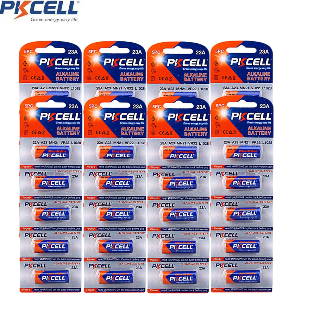 

75Pcs 15Card PKCELL 27a 12V 27A For MN27 27A A27 L828 Super Alkaline Primary Battery for Remote Control Flashlight