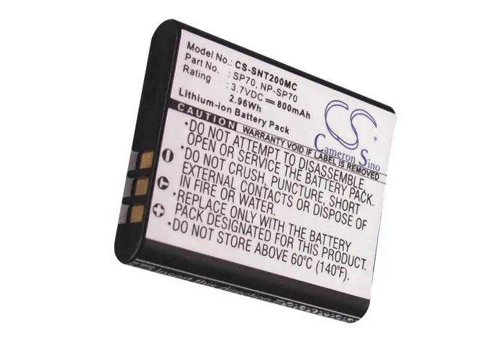 Аккумулятор Cameron Sino для Sony аккумулятор 800 мАч 4 261 368 01 NP SP70 SP70A SP70B|Цифровые