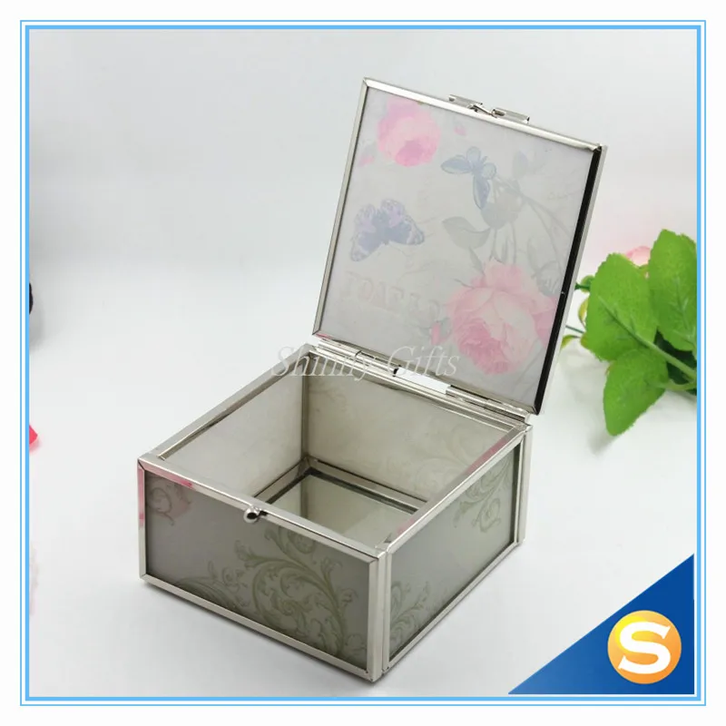 Modern Fashion Style Glass Jewelry Box Trinket | Дом и сад