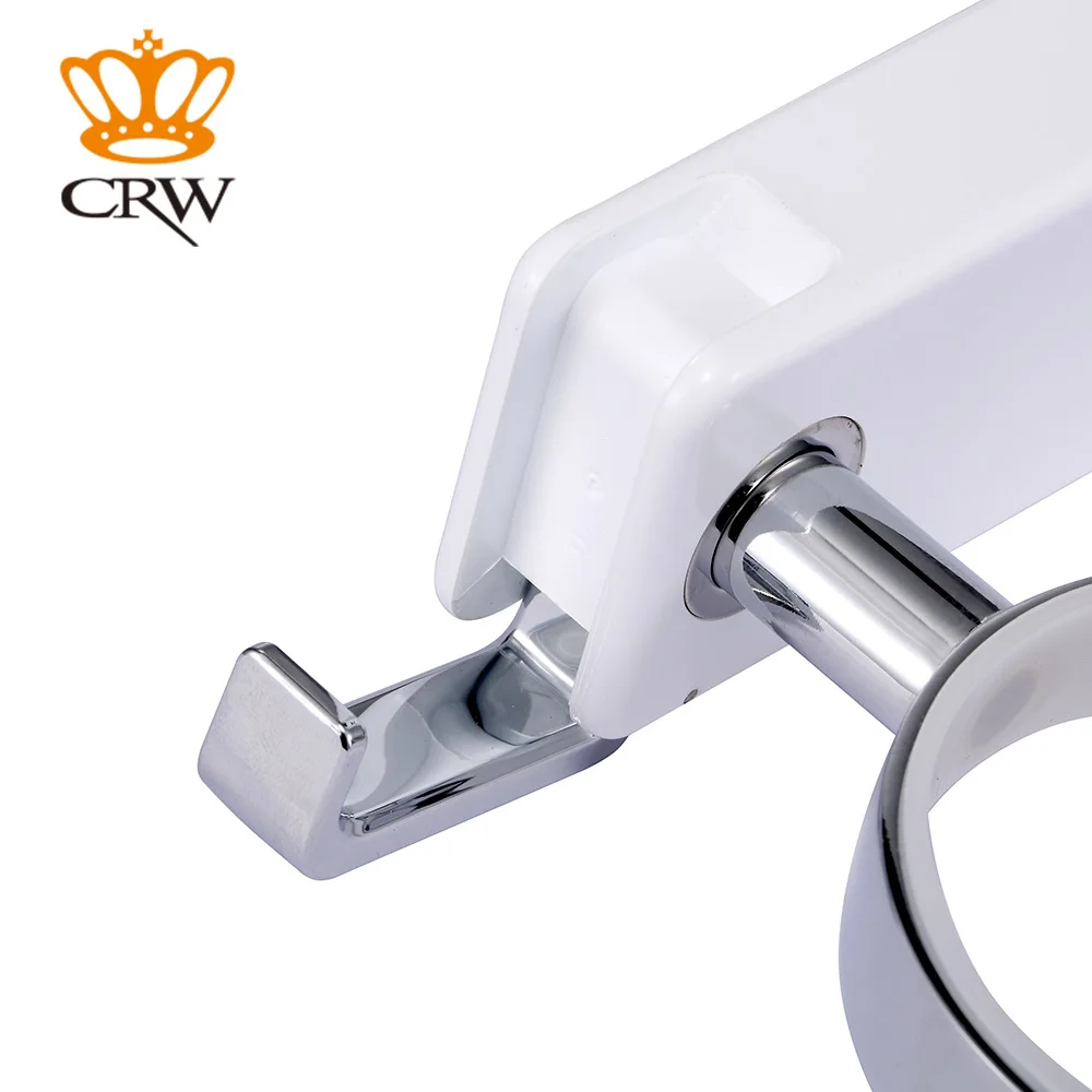 CRW 2 Pieces Bathroom Accessory Set Single Towel Rack Bar + Toothbrush Holder Tumbler with Hook Wall Mount | Обустройство дома