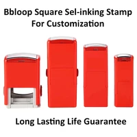 bbloop personalized self inking square rubber stamp laser engraved