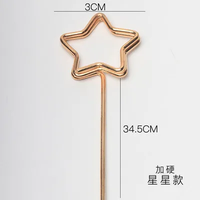 thicker star clip Новые поступления металлическая для бумаги карты клип для флориста, цветок украшение букетов клип - Цвет: thicker star clip