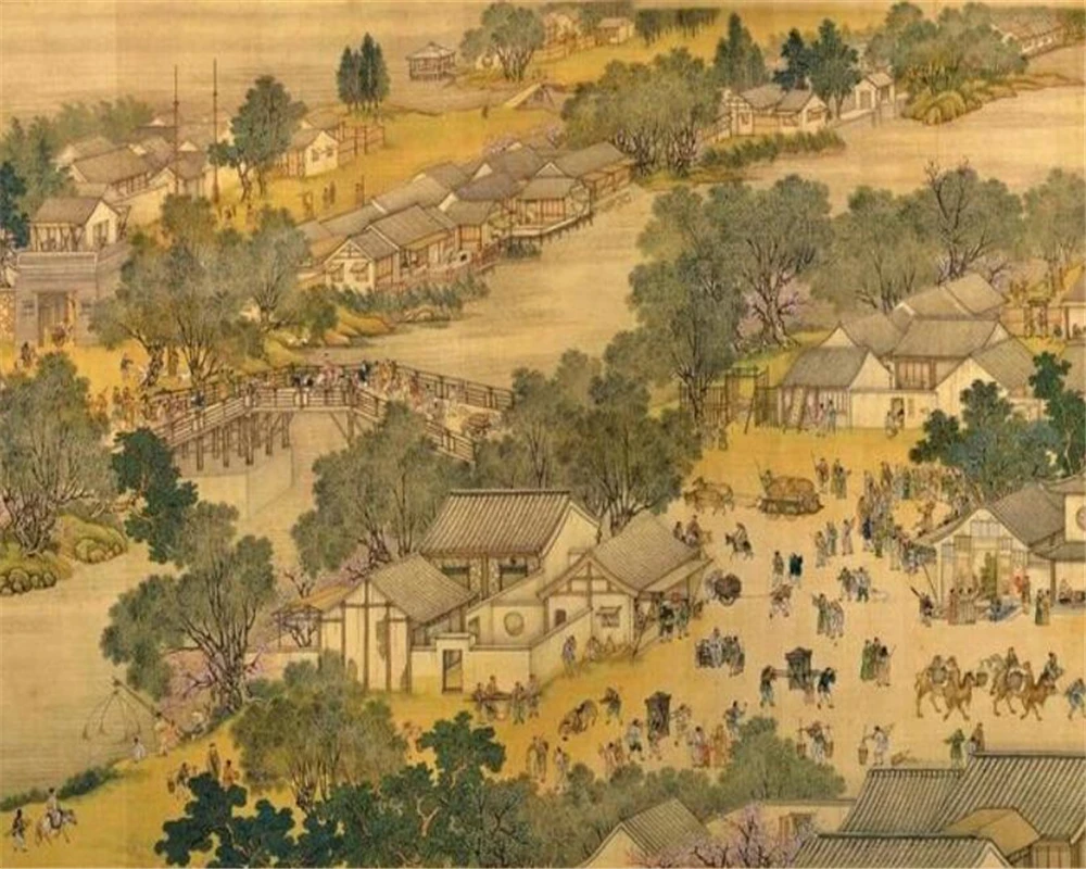 3D-обои beibehang на заказ Настенные обои зал Qingming Shanghe карта полная версия настенный