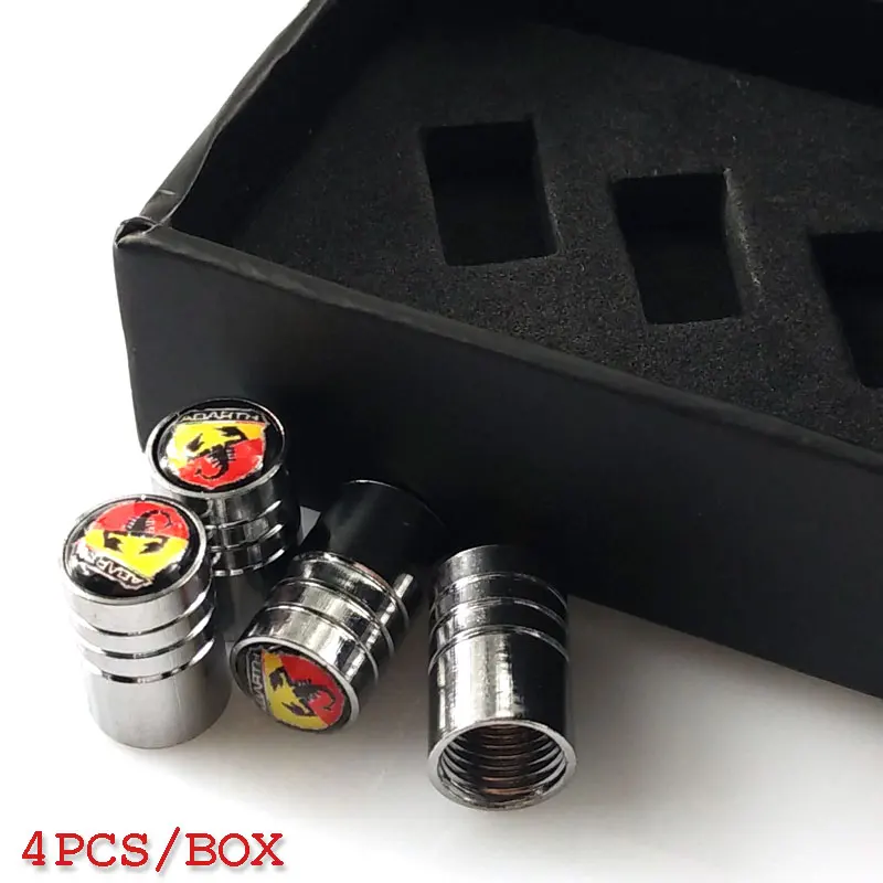Car-stying Car Wheel Tire Valves Tyre Stem Air Caps Cover case for fiat abarth interior accessories car stying | Автомобили и