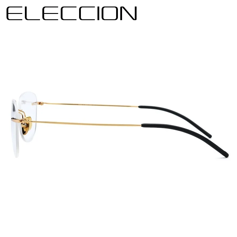 Мужские очки для зрения без оправы Wo титановые близорукости прогрессивные