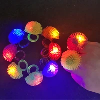 30pcslot led toys for party luminous glow ring gift christmas toys strawberry soft light up toy for kids glow in the dark