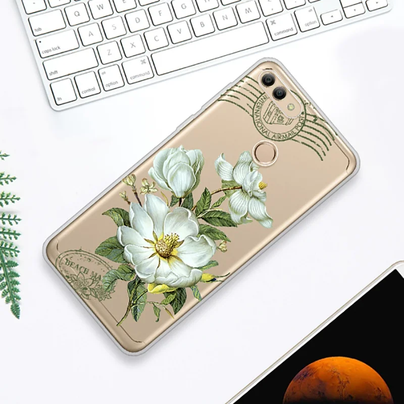 UTOPER чехол для huawei P20 Lite P smart Pro крышка цветок Дизайн y9 2018 наслаждаться 8 плюс |