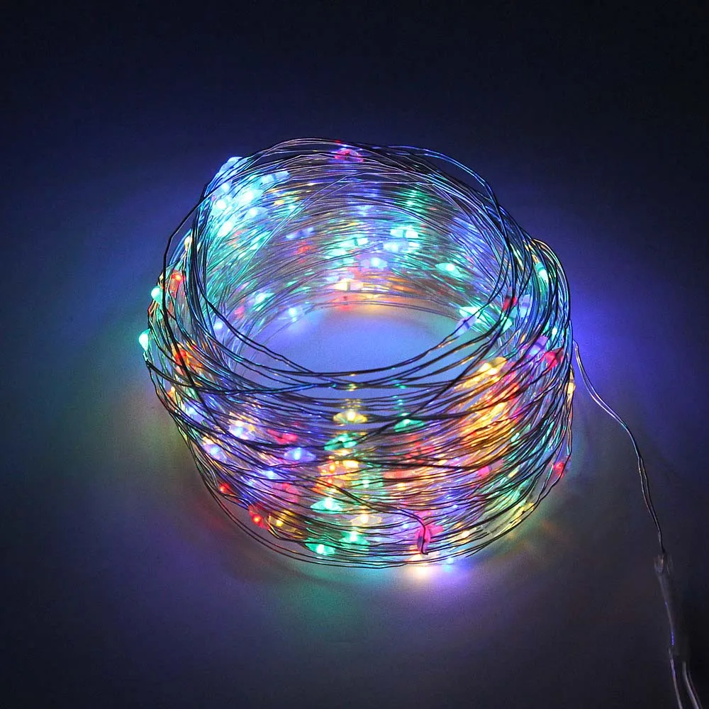 RGB Уличный 10 м 100 светодиодный s 20 м 200 светодиодный s Солнечный светодиодный Сказочный Свет Вспышка водонепроницаемый для Рамадана Рождественский сад свадебное украшение - Испускаемый цвет: RGB