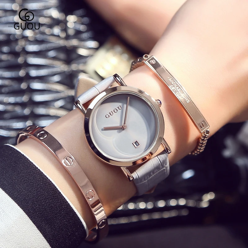 

Women Watches 2017 Luxury Brand Quartz Watch Fashion Casual Leather Strap Gold Women Dress Watches Montre Femme quartz-watch