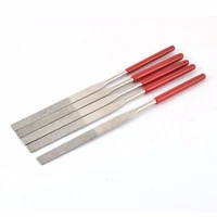 uxcell 5pcs 160 x 4mm glass stone carving diamond coated flat rasp needle file repair tools for diy making models