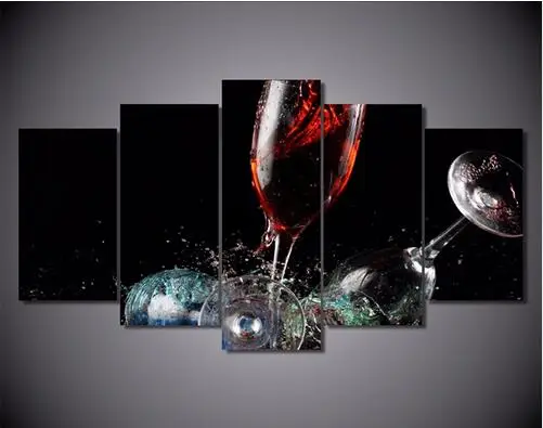2017 без рамки 5 шт. холст искусство картина сломанное стекло Модульная Настенный