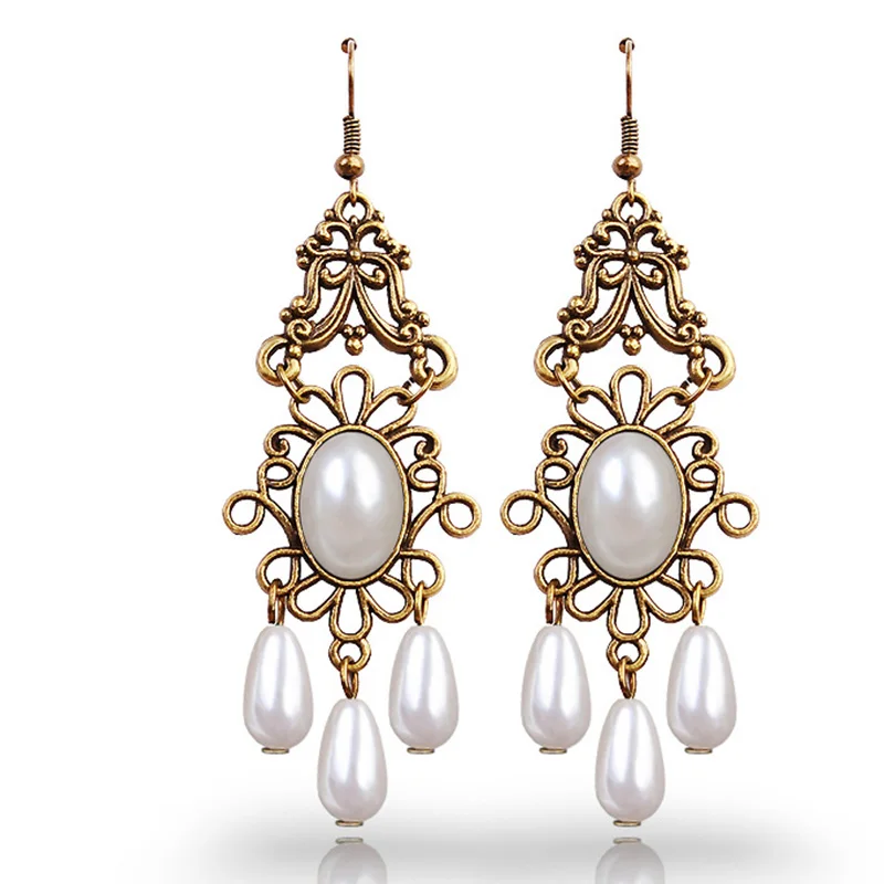 Женские длинные серьги подвески с искусственным жемчугом|tassel drops|earrings women longlong