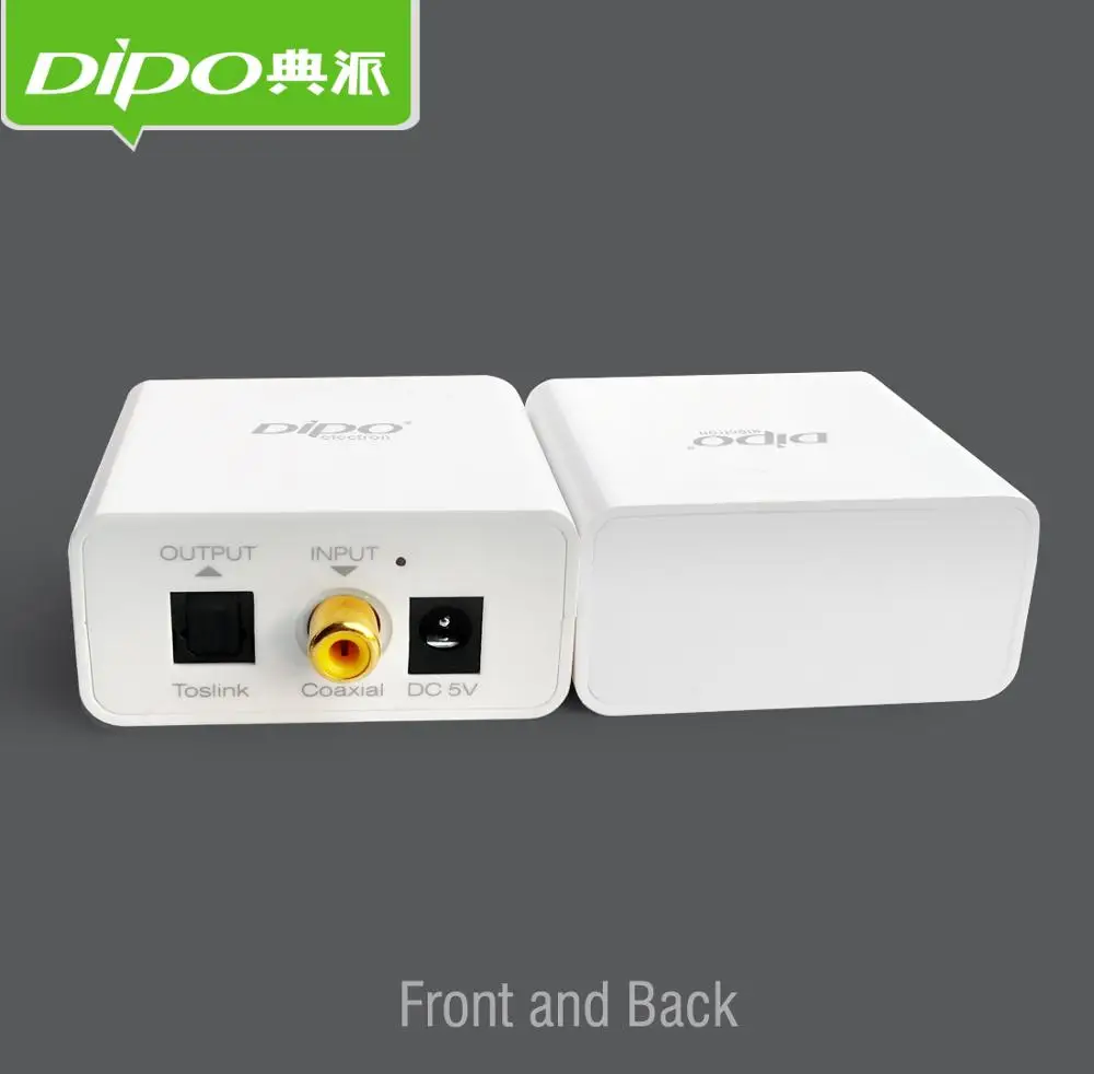 DIPO коаксиальный RCA к оптическому Toslink Цифровой аудио конвертер SPDIF S/PDIF декодер тв