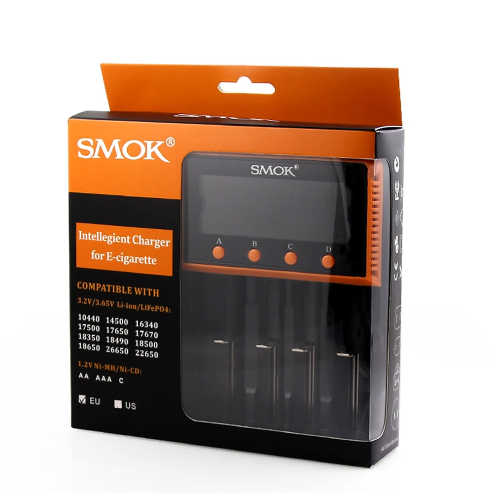 Оригинальный SMOK 18650 батарея зарядное устройство умный заряд ЖК дисплей